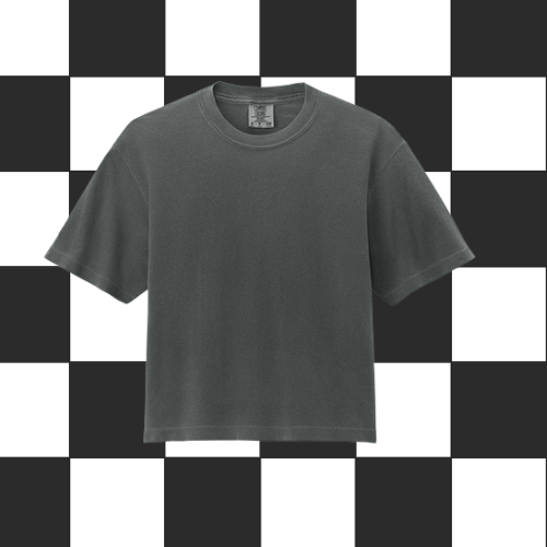 Comfort Colors Boxy Tee with Patch- Pepper