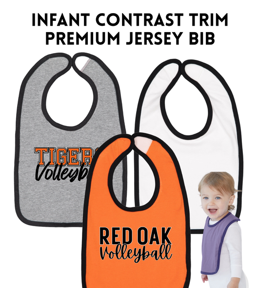 ROVB26 RS1003 Infant Contrast Trim Premium Jersey Bib