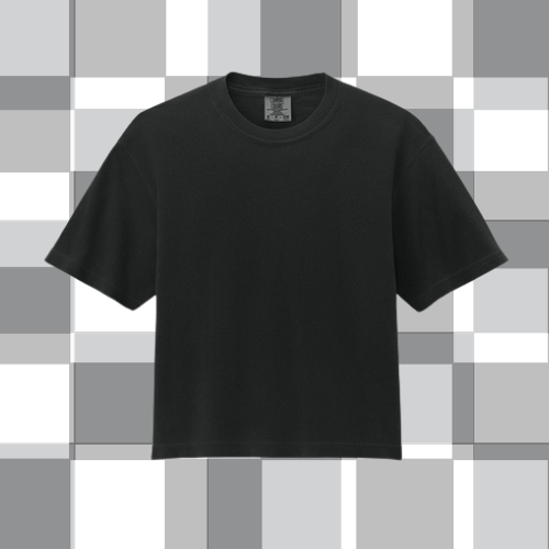 Comfort Colors Boxy Tee with Print - Black