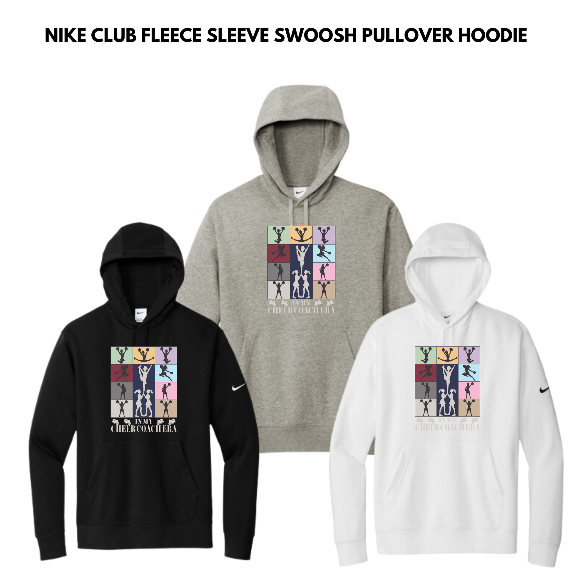 EM Nike Club Fleece Sleeve Swoosh Pullover Hoodie CHEER