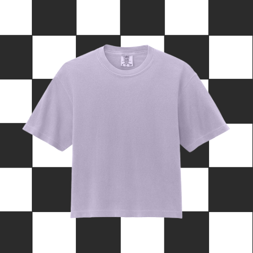 Comfort Colors Boxy Tee with Patch- Orchid