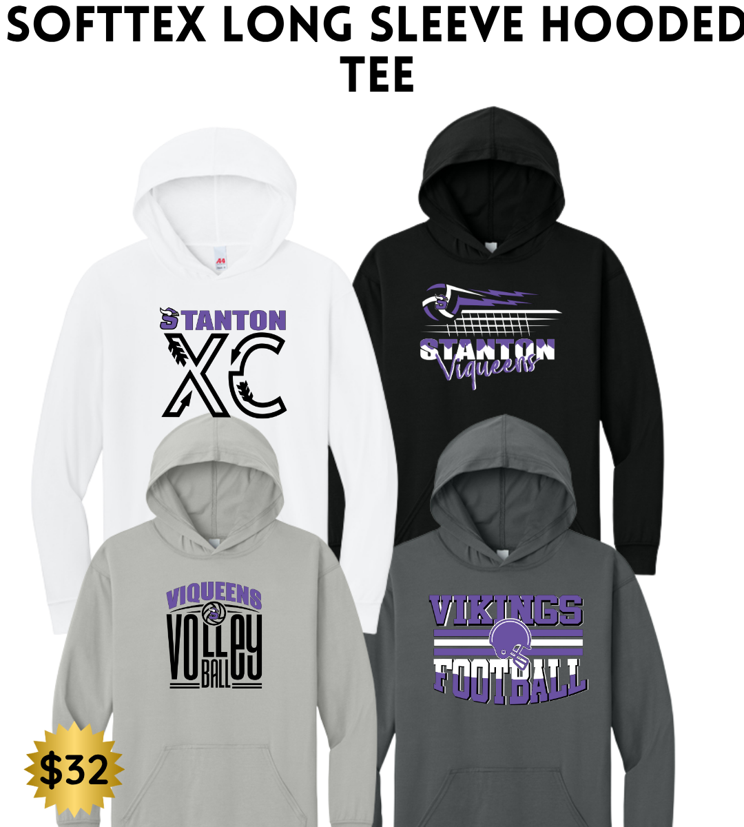 SB25 Softek Long Sleeve Hooded Tee