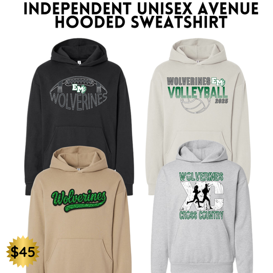 EMAYS25 Independent Unisex Avenue Hooded Sweatshirt