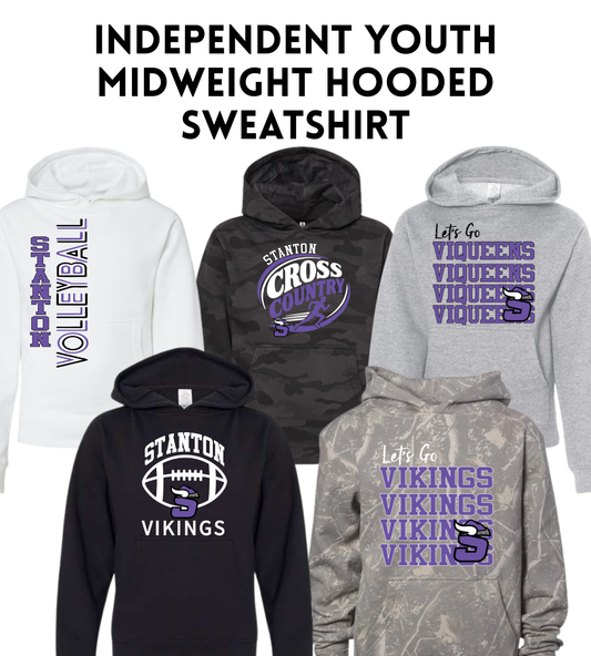 SB26 SS4001Y Youth Midweight Hooded Sweatshirt