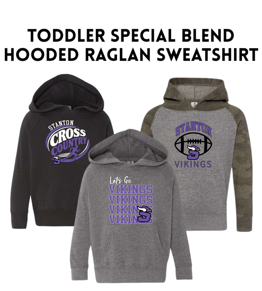 VB PRM10TSB Toddler Special Blend Hooded Raglan Sweatshirt