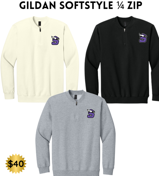 SB25 Gildan Softstyle® Midweight Fleece 1/4-Zip (Unisex)