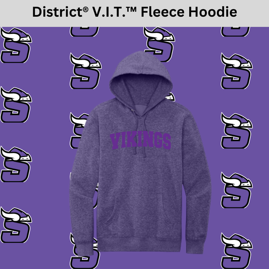 SBB District® V.I.T.™ Heavyweight Fleece Hoodie - Purple Puff Design