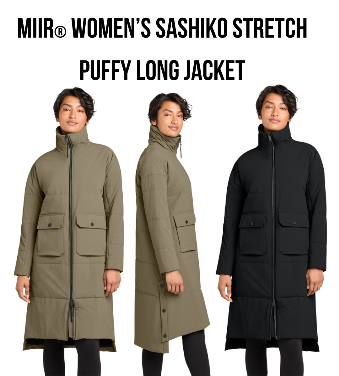 VB MiiR® Women’s Sashiko Stretch Puffy Long Jacket
