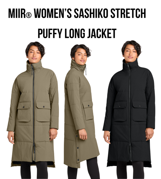VB MiiR® Women’s Sashiko Stretch Puffy Long Jacket