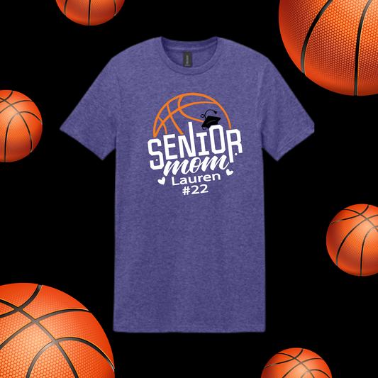 SM Stanton Senior Mom Basketball  Shirt -Gildan Softstyle Purple