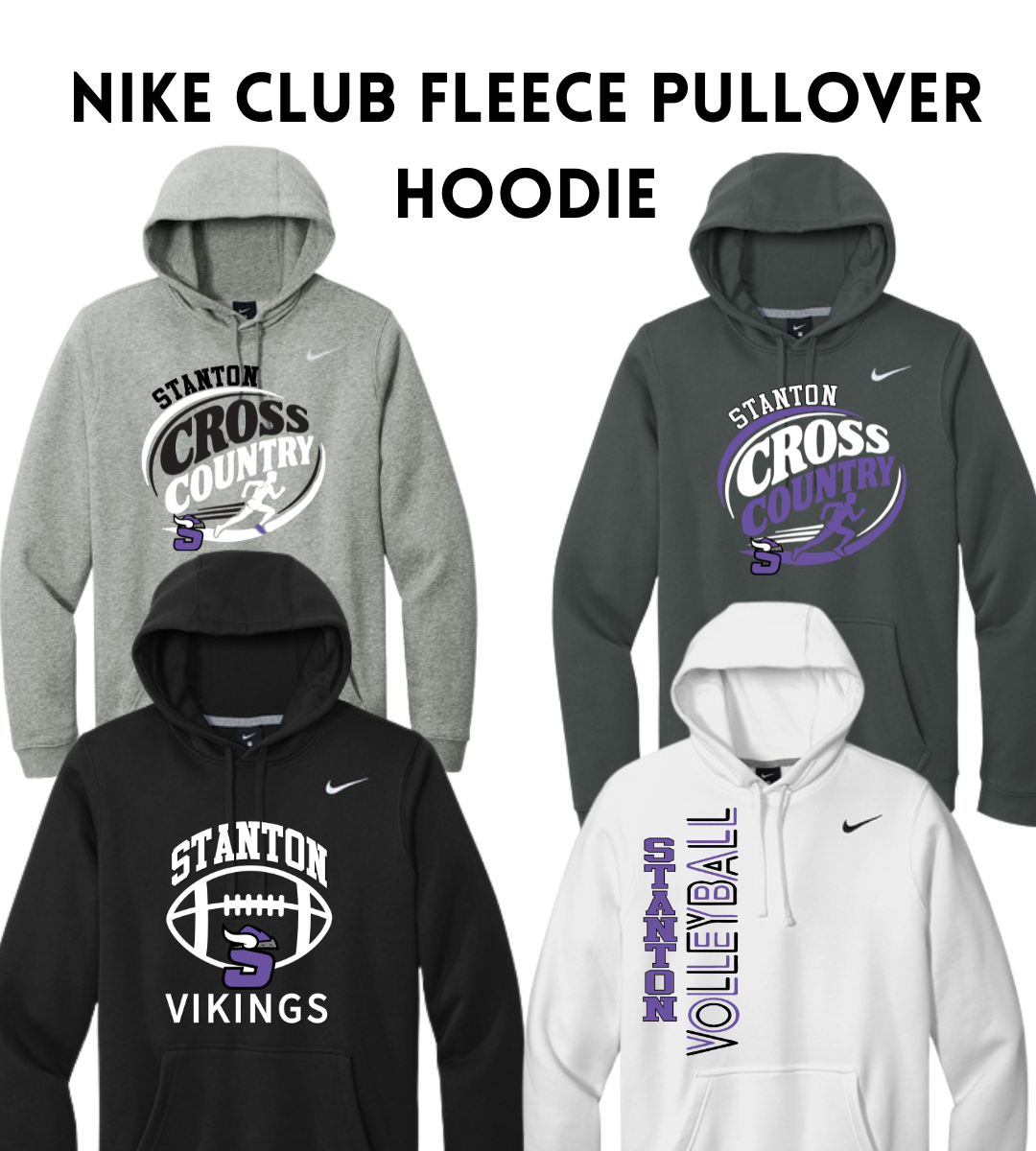 SB26 NKDR1499 Nike Club Fleece Sleeve Swoosh Pullover Hoodie