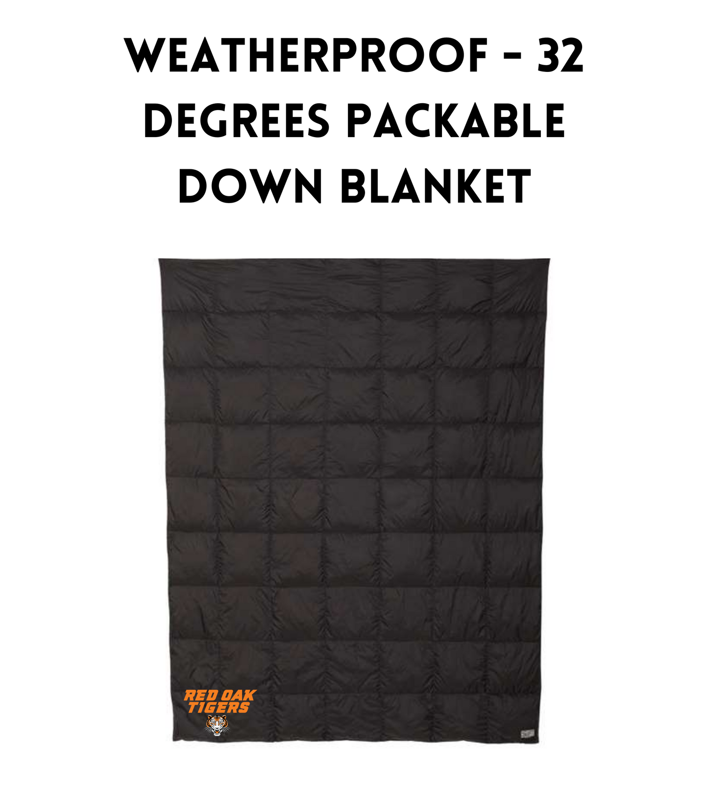 ROBASE24 Weatherproof - 32 Degrees Packable Down Blanket - Black