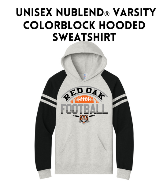 ROFB26 97C Jerzees® Unisex NuBlend® Varsity Colorblock Hooded Sweatshirt