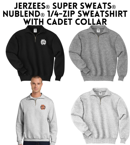 ROVB26 4528M Jerzees® Super Sweats® NuBlend® 1/4-Zip Sweatshirt with Cadet Collar