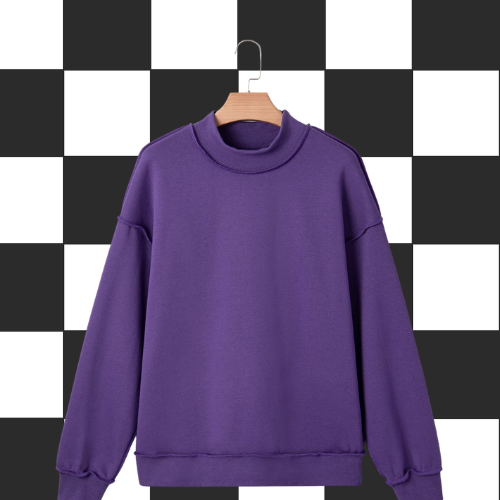 Reversible Mockneck Sweatshirt - Purple