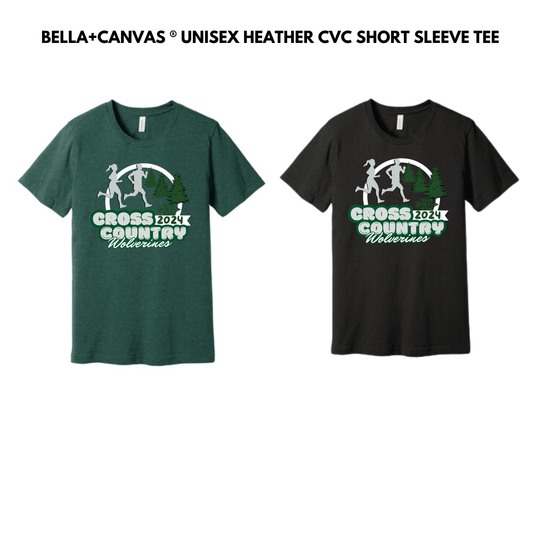 EM BELLA+CANVAS ® Unisex Heather CVC Short Sleeve Tee - CROSS COUNTRY
