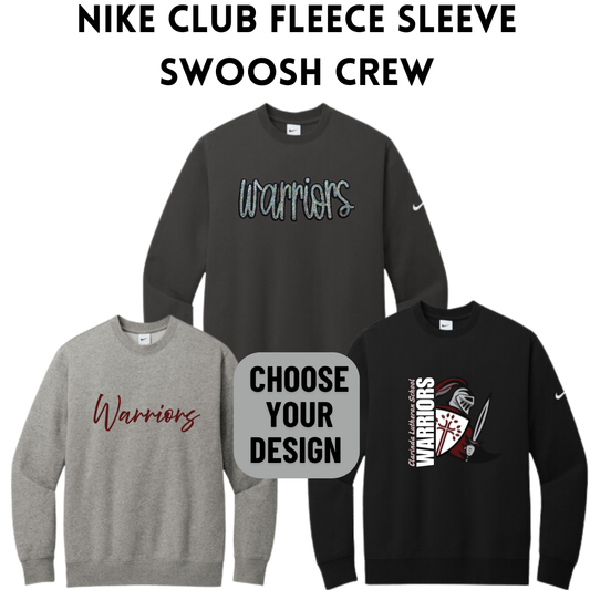 CL26 NKFD9863 Nike Club Fleece Sleeve Crewneck