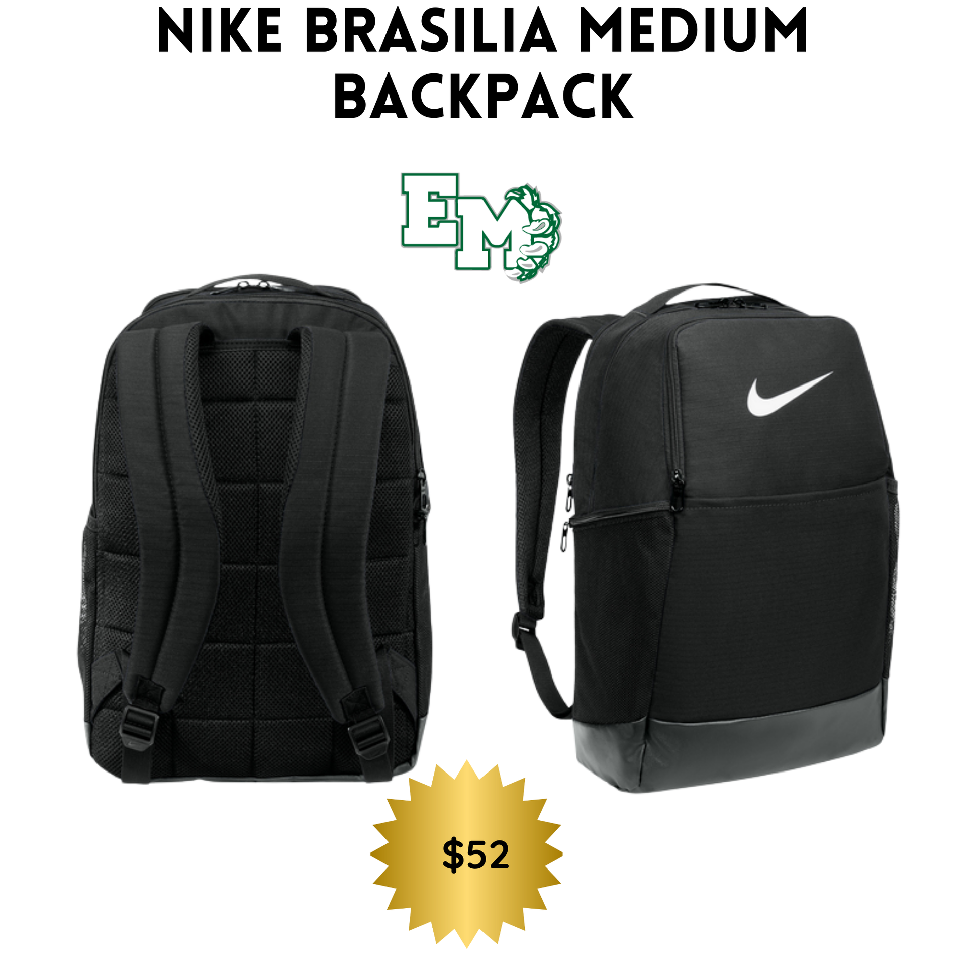 EMAYS25 Nike Brasilia Medium Backpack – VANN BRANDS Custom Designs