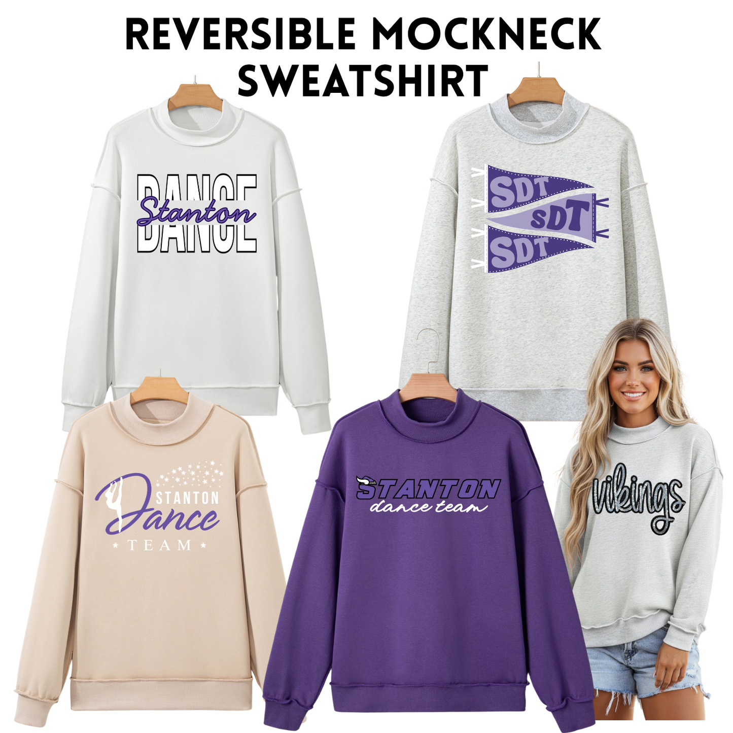 SDT26 EI Reversible Mockneck Sweatshirt