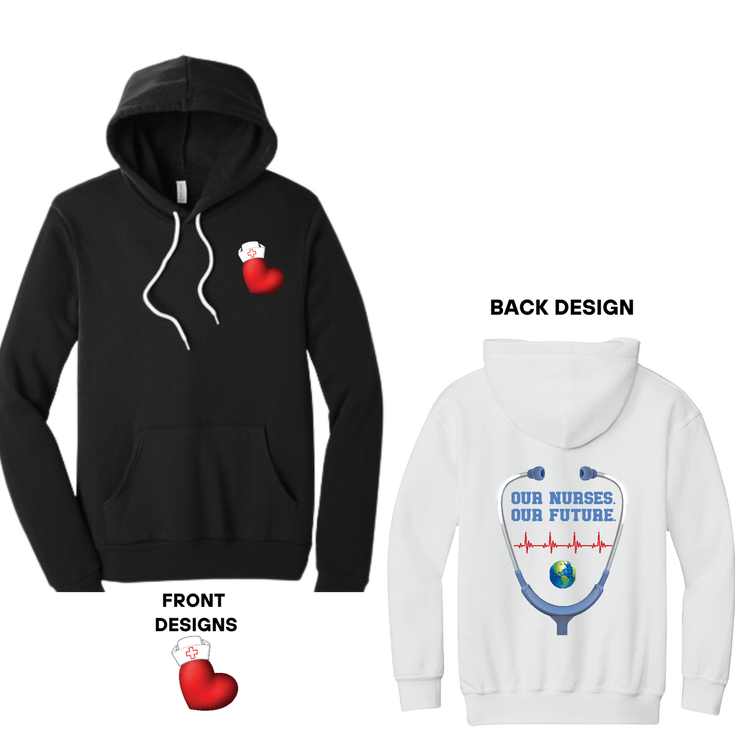 NC International Nurses Day Sweatshirt (Hoodie or Crew) HEART DESIGN