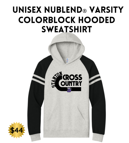 SB25 Jerzees® Unisex NuBlend® Varsity Colorblock Hooded Sweatshirt