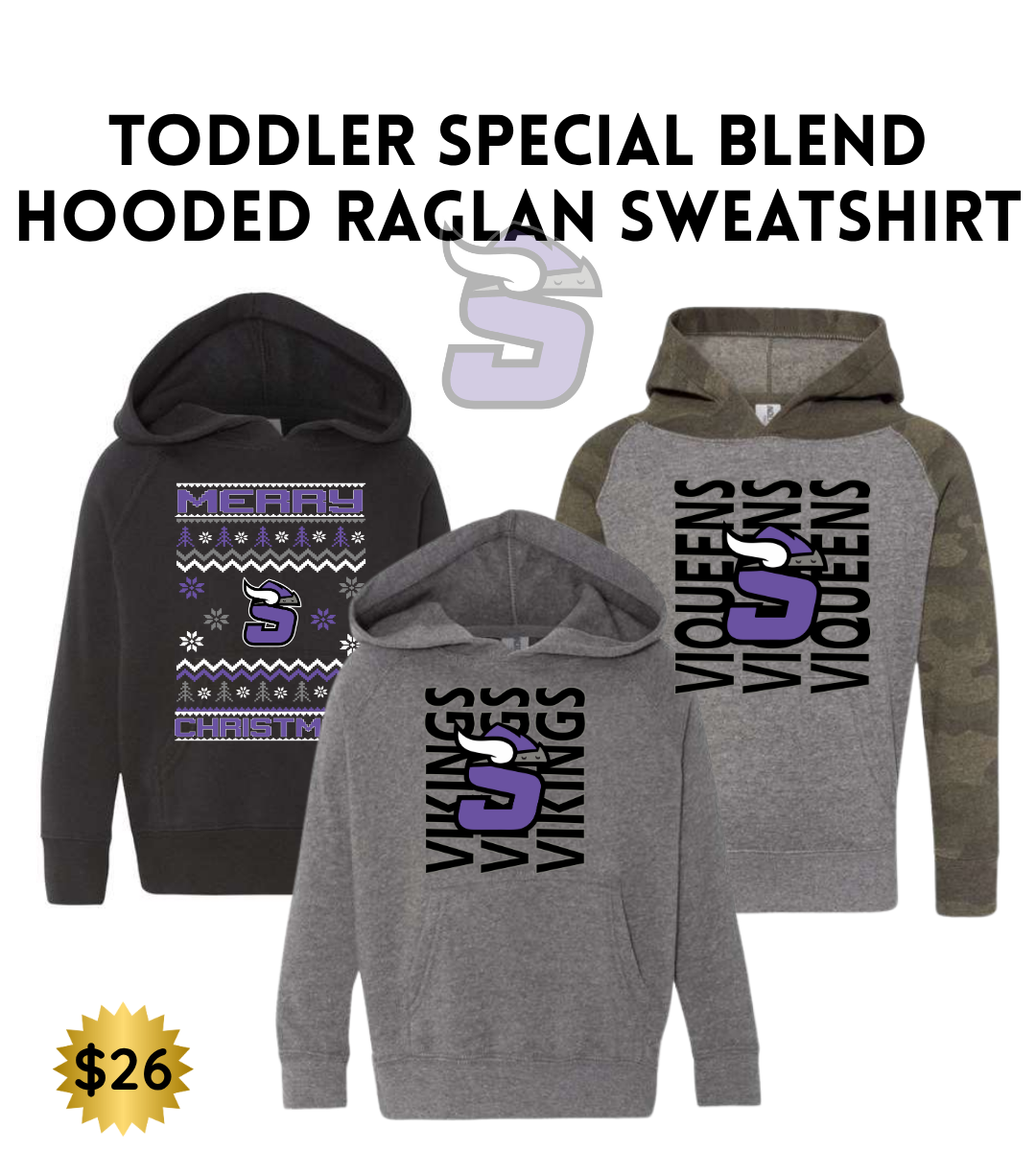STBB2526 Independent  Toddler Special Blend Hooded Raglan Sweatshirt