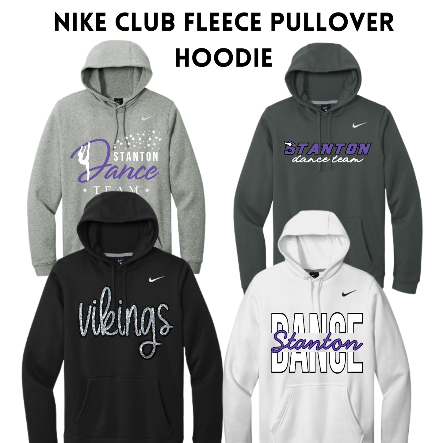 SDT26 NKDR1499 Nike Club Fleece Sleeve Swoosh Pullover Hoodie