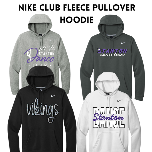 SDT26 NKDR1499 Nike Club Fleece Sleeve Swoosh Pullover Hoodie