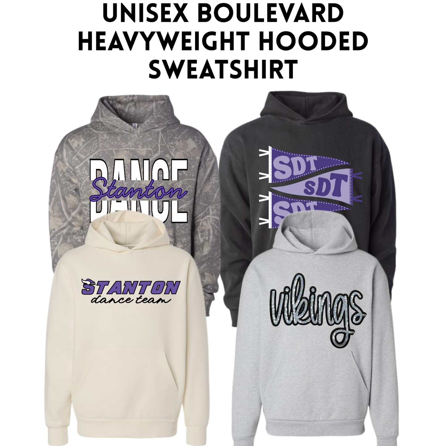 SDT26 IND330BLV Unisex Boulevard Heavyweight Hooded Sweatshirt