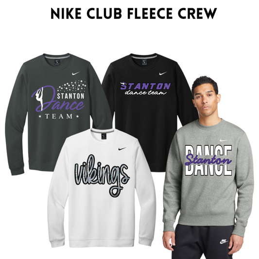 SDT26 NKFD9863 Nike Club Fleece Sleeve Swoosh Crew