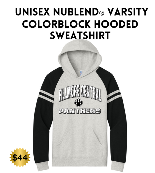 FCP Jerzees® Unisex NuBlend® Varsity Colorblock Hooded Sweatshirt