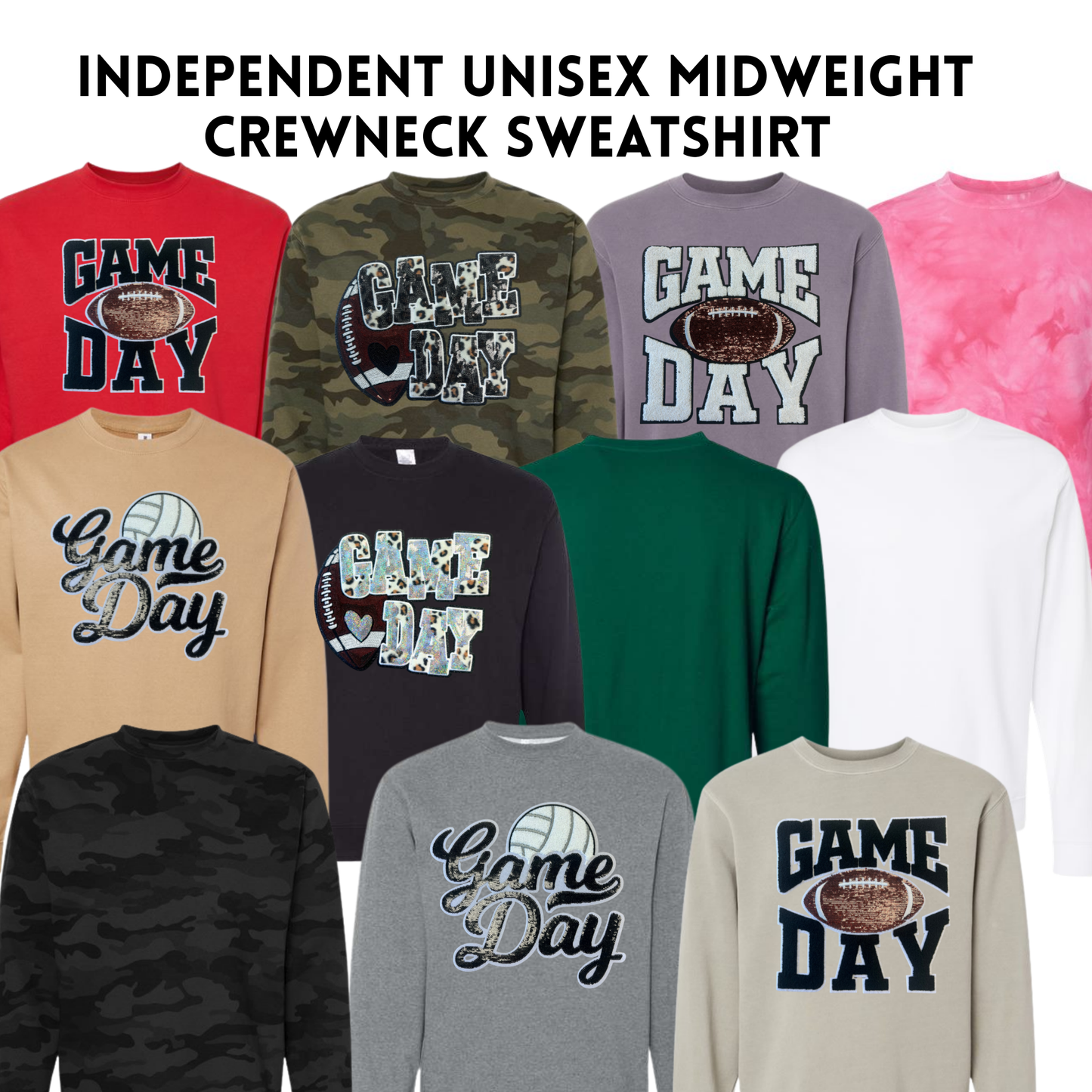 GDC Unisex Midweight Crewneck Sweatshirt