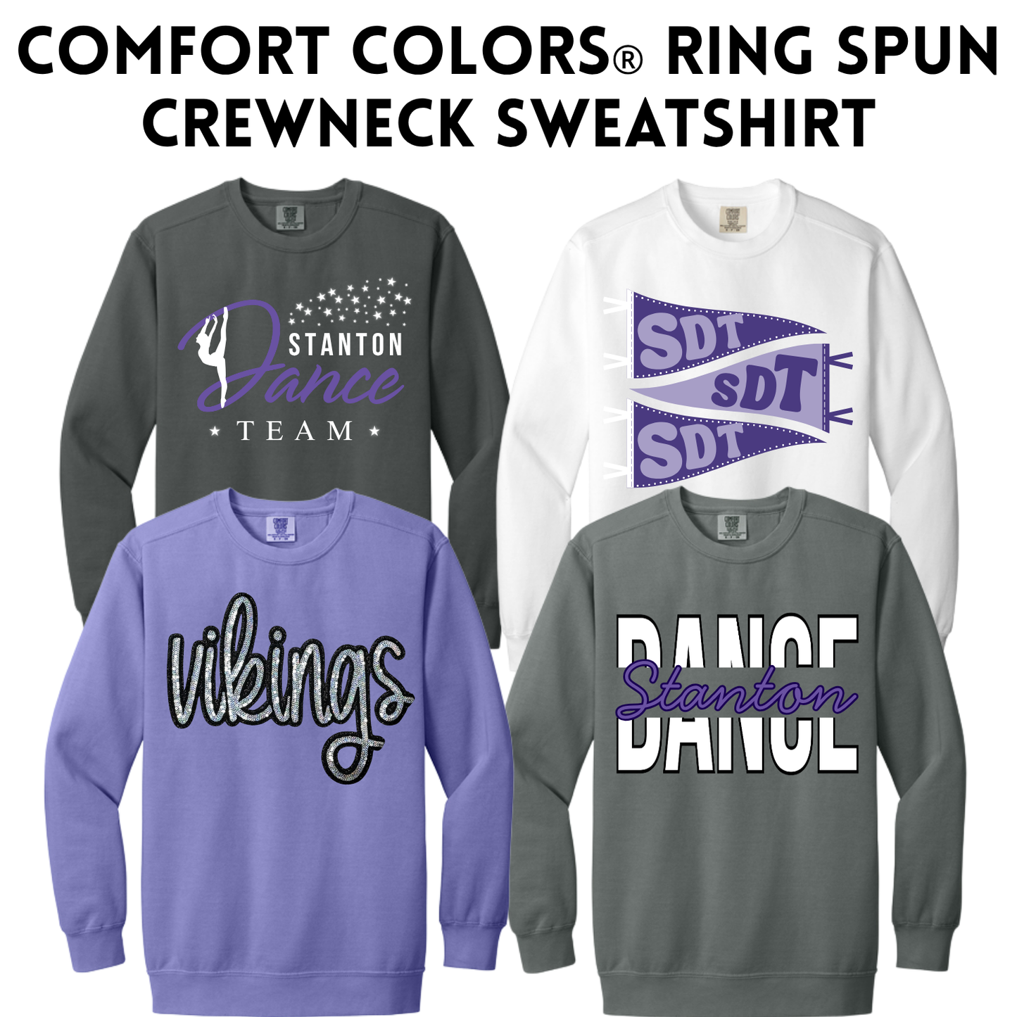 SDT26 1566 Comfort Colors® Ring Spun Crewneck Sweatshirt