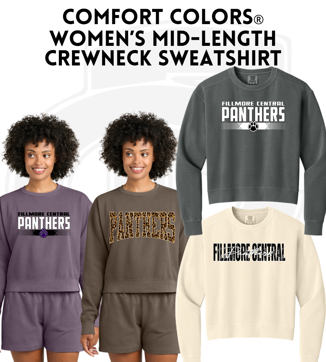 FCP 566L Comfort Colors® Women’s Mid-Length Crewneck Sweatshirt