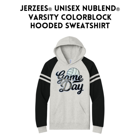 GDC Jerzees® Unisex NuBlend® Varsity Colorblock Hooded Sweatshirt