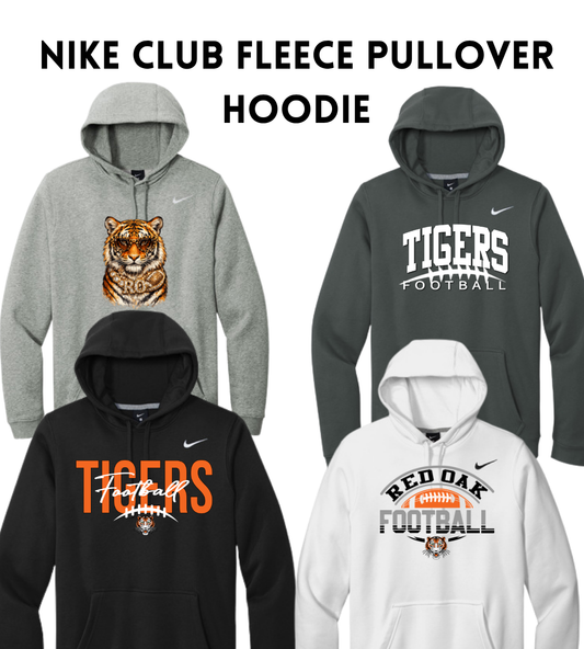 ROFB26 NKDR1499 Nike Club Fleece Sleeve Swoosh Pullover Hoodie