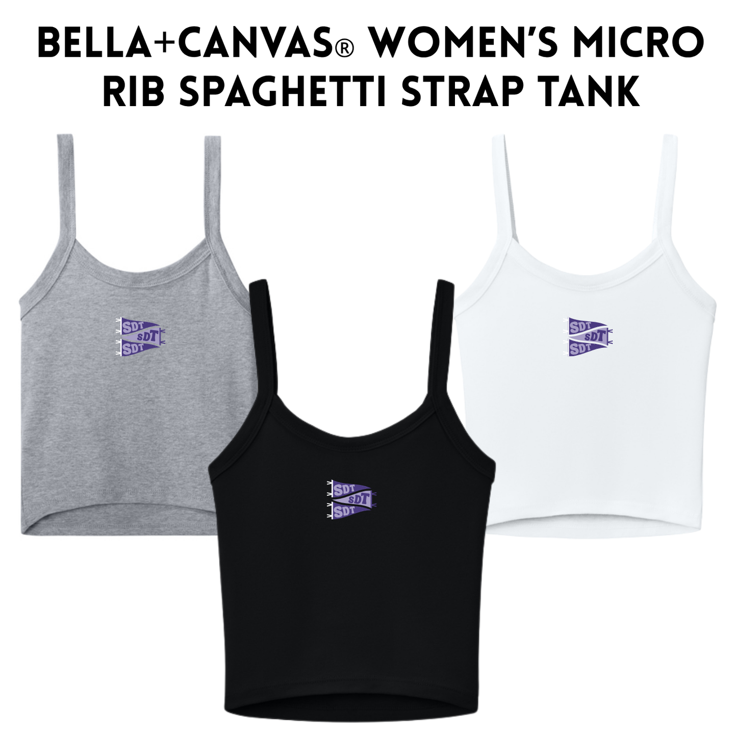 SDT26 BC1012 BELLA+CANVAS® Women’s Micro Rib Spaghetti Strap Tank