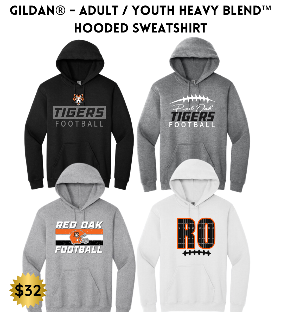 ROFB25 Gildan Hoodie YOUTH - ADULT