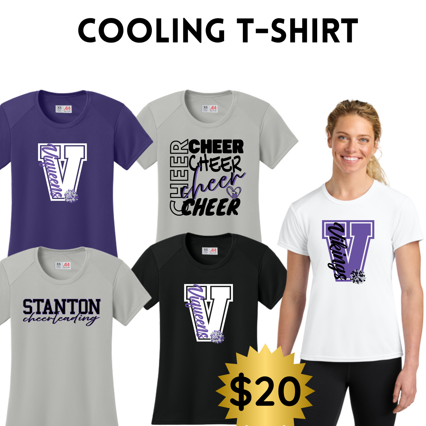 STCHEER A4 Cooling Performance Tee - Moisture-wicking (Women's Sizes)