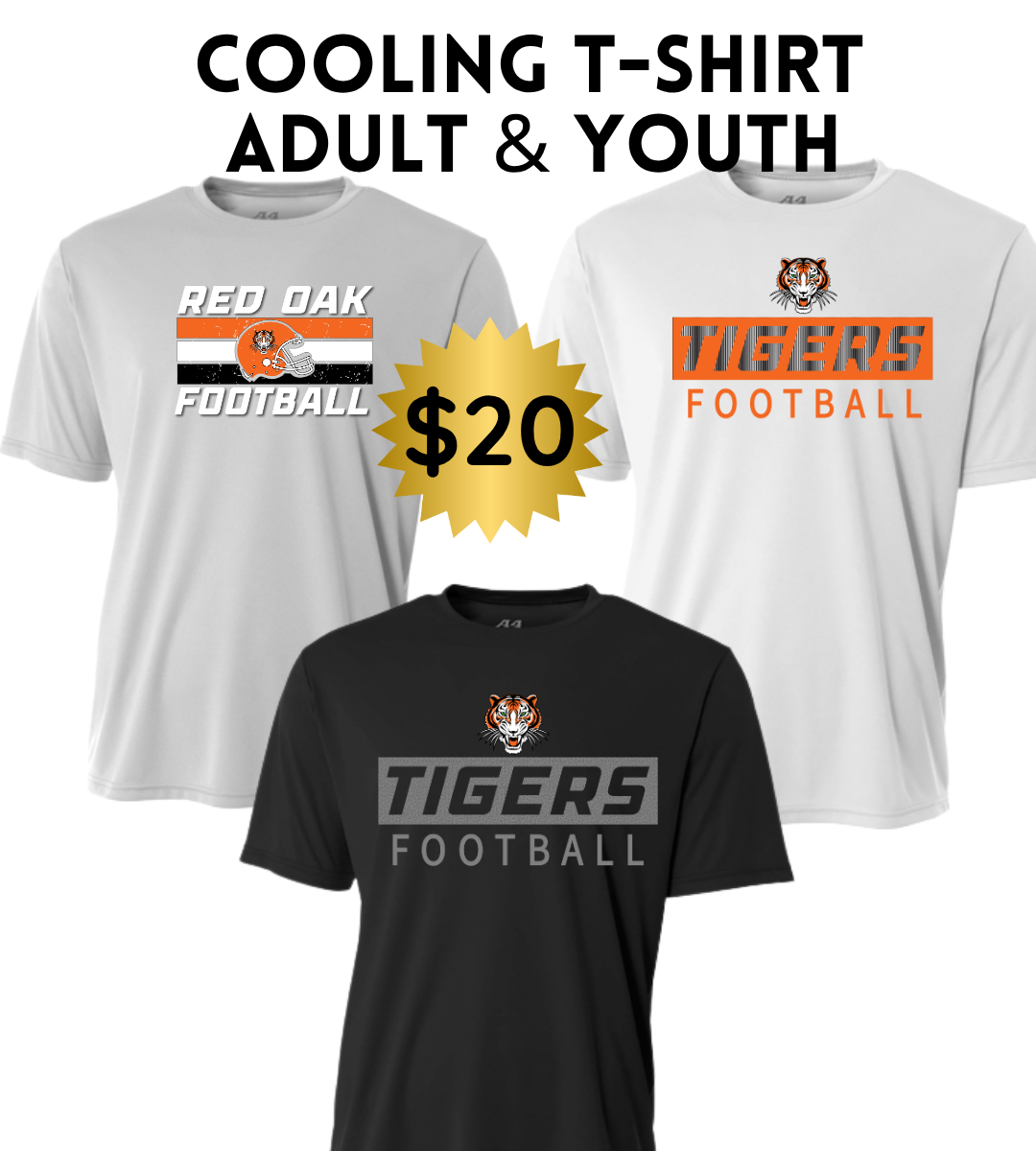 ROFB25 A4 Cooling Performance Tee - Moisture-wicking (Unisex / Youth Sizes)