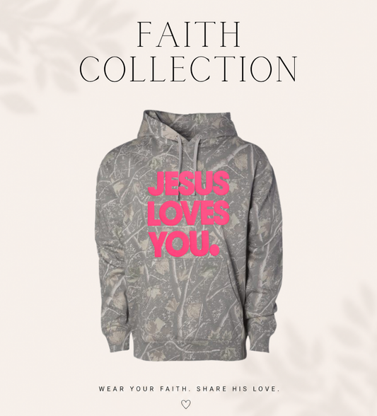 FC Jesus Loves You Camo Hooded Sweatshirt