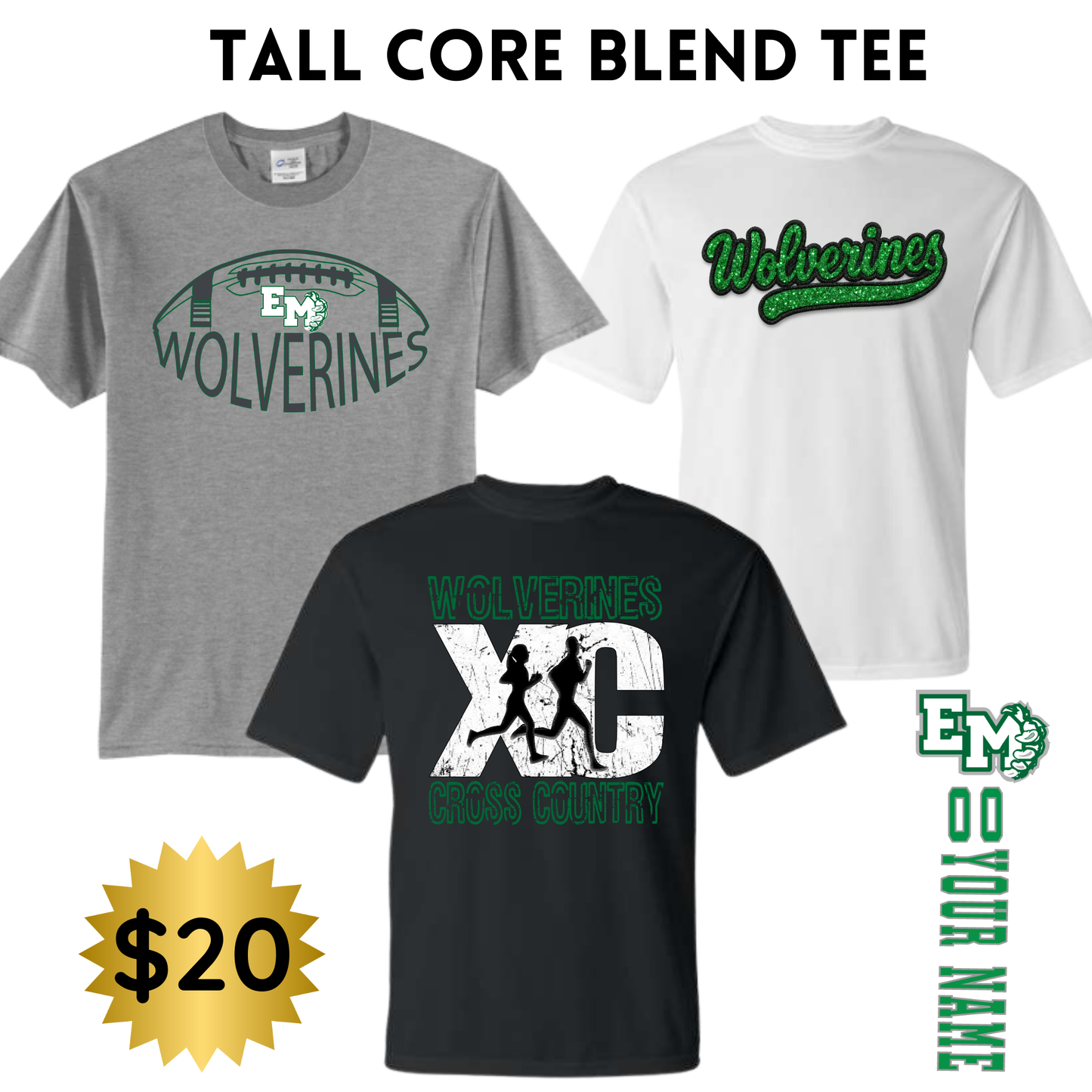 EMAYS25 TALL Tall Core Blend Tee