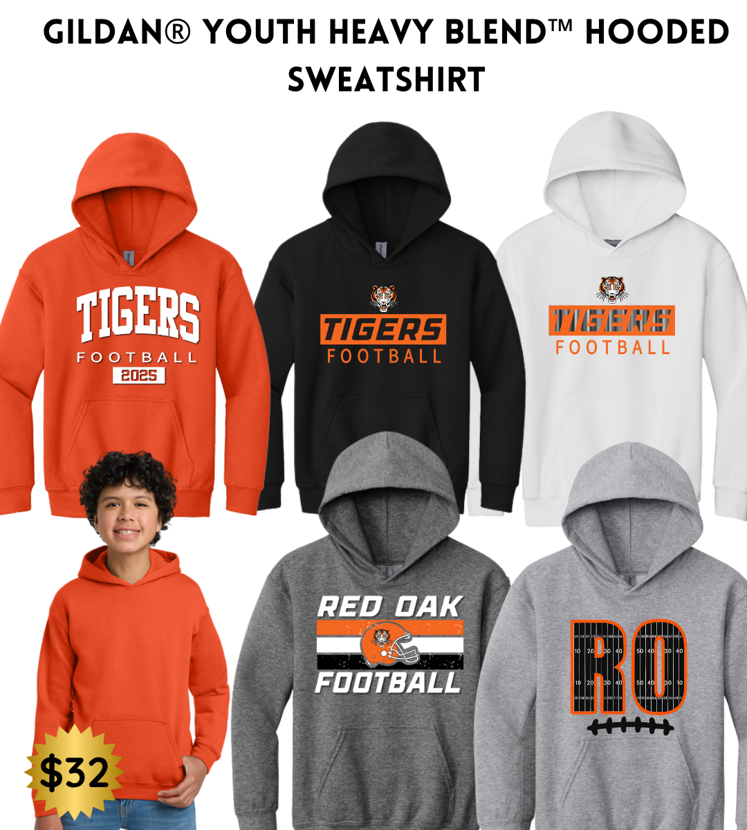 ROFB25 Gildan Hoodie YOUTH - ADULT
