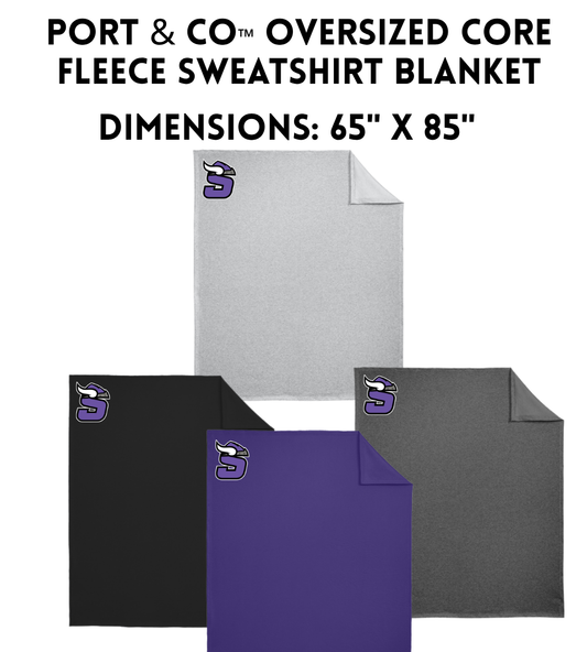 SB26 BP79 Port & Co™ Oversized Core Fleece Sweatshirt Blanket