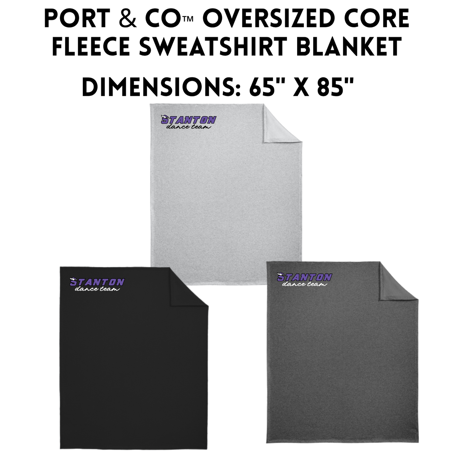 SDT26 BP79 Port & Co™ Oversized Core Fleece Sweatshirt Blanket