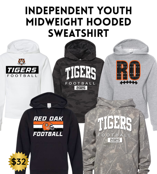 ROFB25 Youth Midweight Hooded Sweatshirt