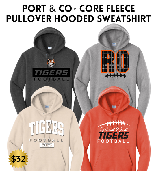 ROFB25 Port & Co™ Core Fleece Pullover Hooded Sweatshirt