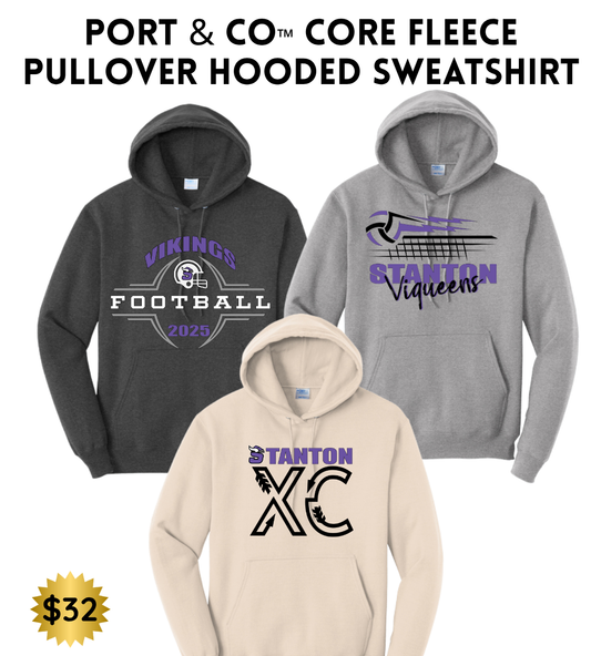 SB25 Port & Co™ Core Fleece Pullover Hooded Sweatshirt