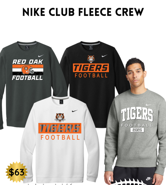 ROFB25 Nike Unisex Club Fleece Sleeve Swoosh Crewneck