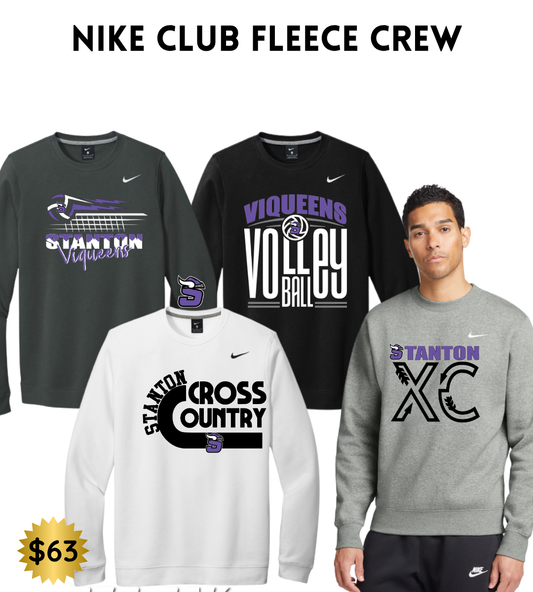 SB25 Nike Unisex Club Fleece Sleeve Swoosh Crewneck